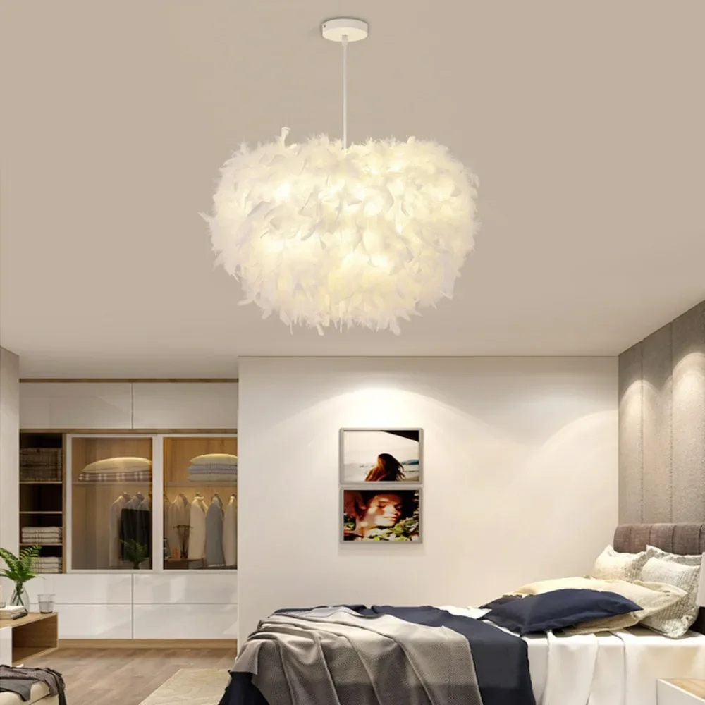 Moderne nordische Feder Pendel leuchten Hanglamp LED Pendel leuchte Glanz Vintage Loft Dekor Esszimmer Küche Home Leuchten