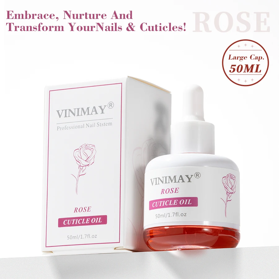 Nails Cuticle Oil Custom logo 6 Flavors Rose Lavender Lemon Lily Jasmine Aloe 50ml Vitamin E Nourishing Oil Cuticle
