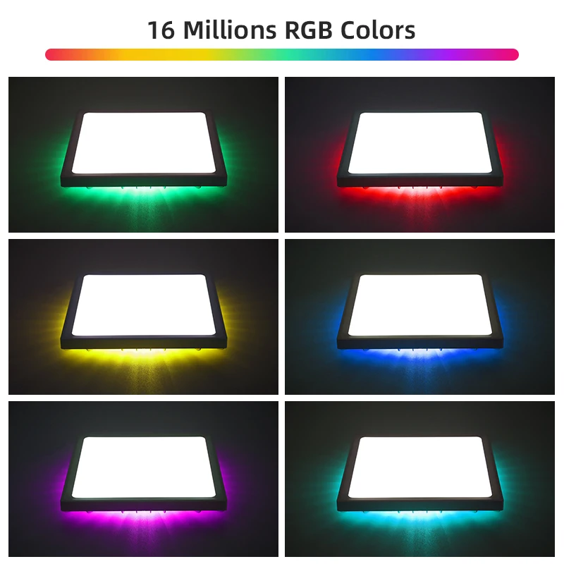 Ściemnialna lampa sufitowa Inteligentna lampa kwadratowa Wifi RGB LED do salonu Korytarz Garaż Zdalne sterowanie Światła górne Podświetlenie Alexa