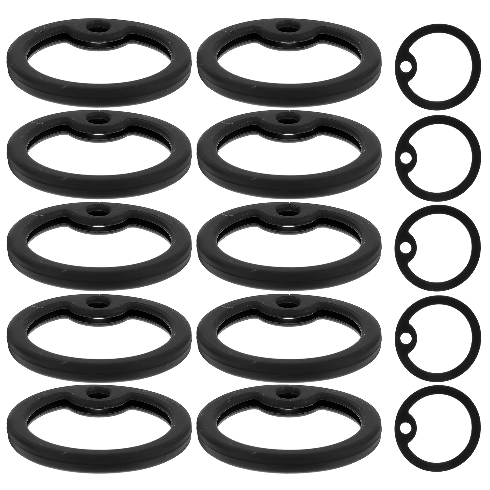 

15pcs Professional Dog ID Tag Silencers Silicone Useful Mute Circle for Pet Dog Cat (Black) Pet Tag Silencers