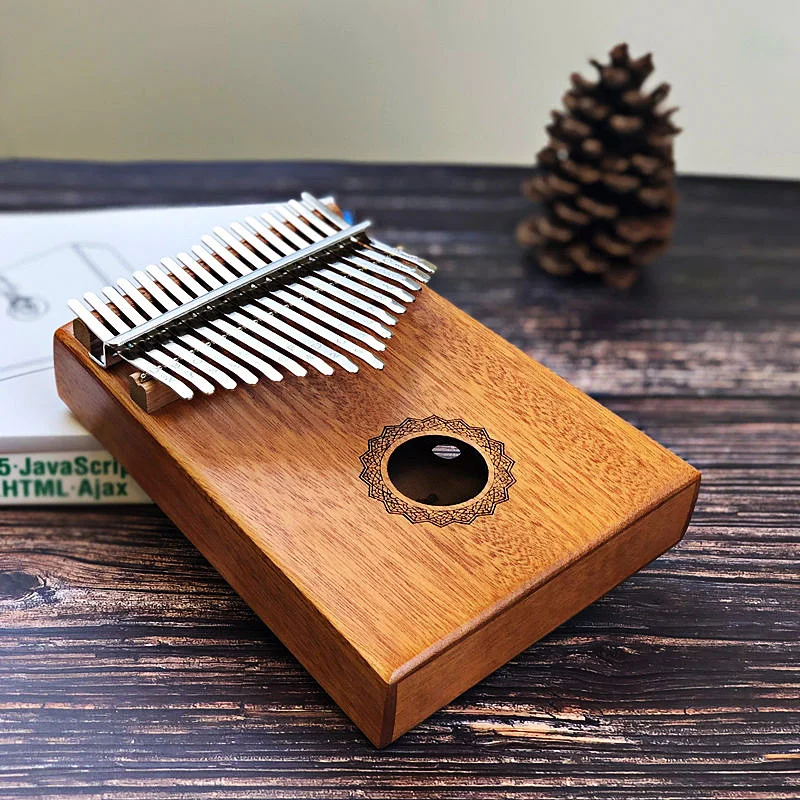 High Quality Kalimba Thumb Piano Mahogany Wood 17 Keys Musical Instruments with Learning Book Mbira Body Christmas Gift Piano