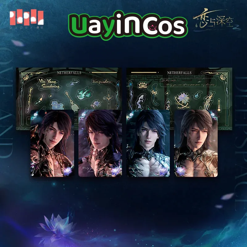 In Stock Official Love and Deepspace Caleb Grating Card Set Ghosts Final March Series Anime Game Ornament Toy Gifts Cosplay