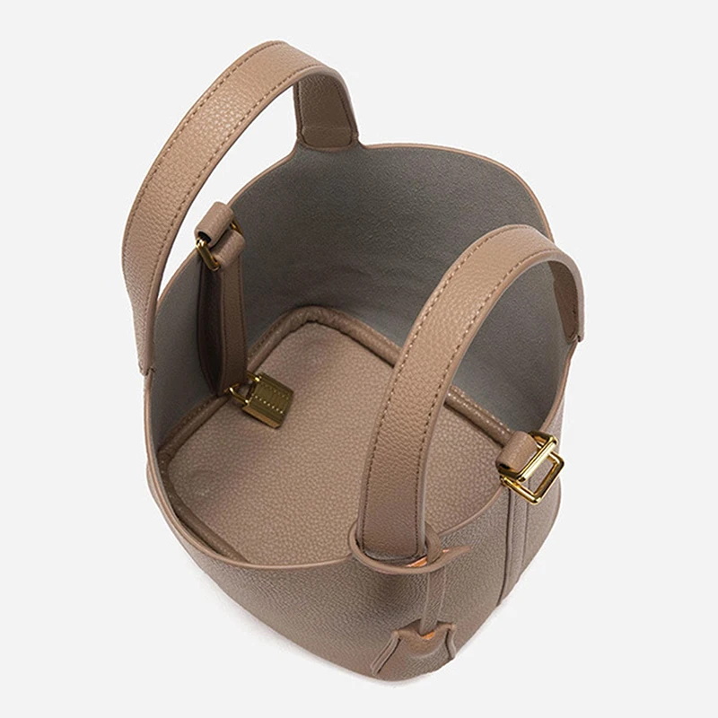 حقيبة يد بقفل ليتشي، شكل حقيبة كلاسيكية عصرية بسيطة بلون سادة، تصميم متخصص كاجوال.