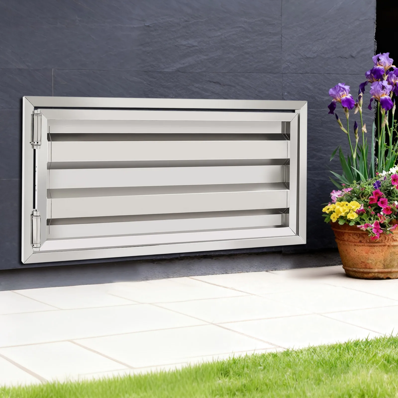 Stainless Steel Crawl Space Access Door, 32x16in Removable Structure Design for Easy Use for Attics, Basements, Vents, And Etc