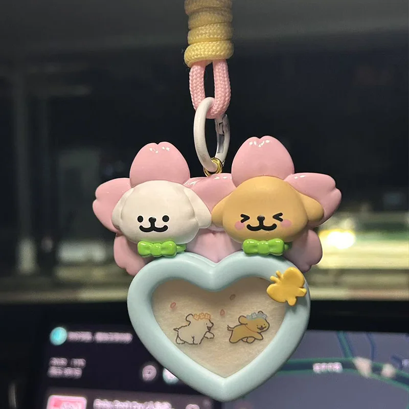 Auf Lager Echte Malteser Linie Hund Garten Serie Auto Duft Anhänger Blind Box Rucksack Anhänger Nette Malteser Anhänger Dekoration