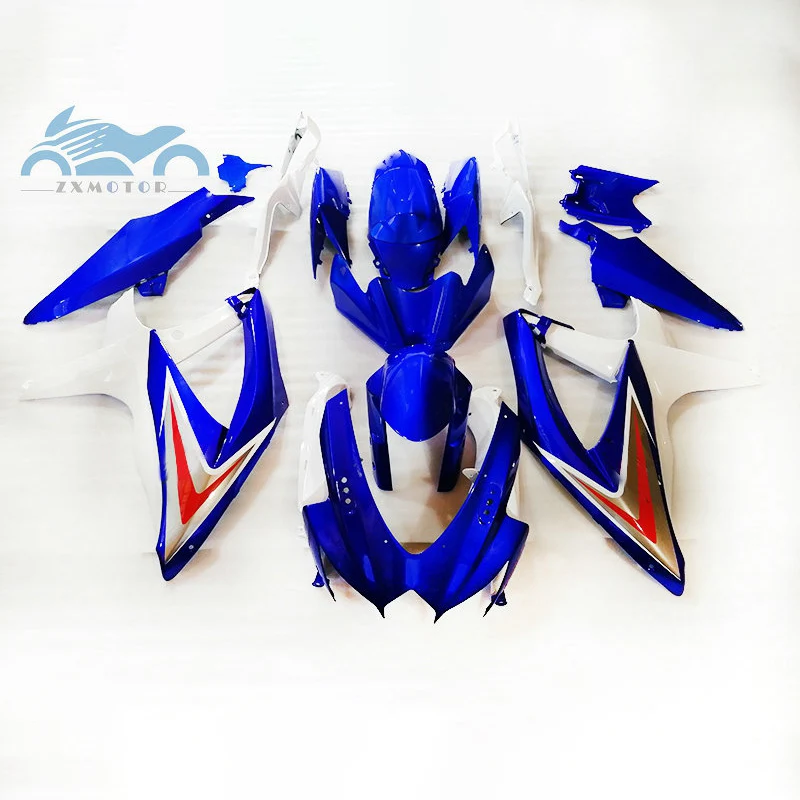 100% fit Injection fairings for SUZUKI GSXR600 750 2008 2009 2010 K8 GS XR750 R600 08-10 motorcycle racing fairing blue white