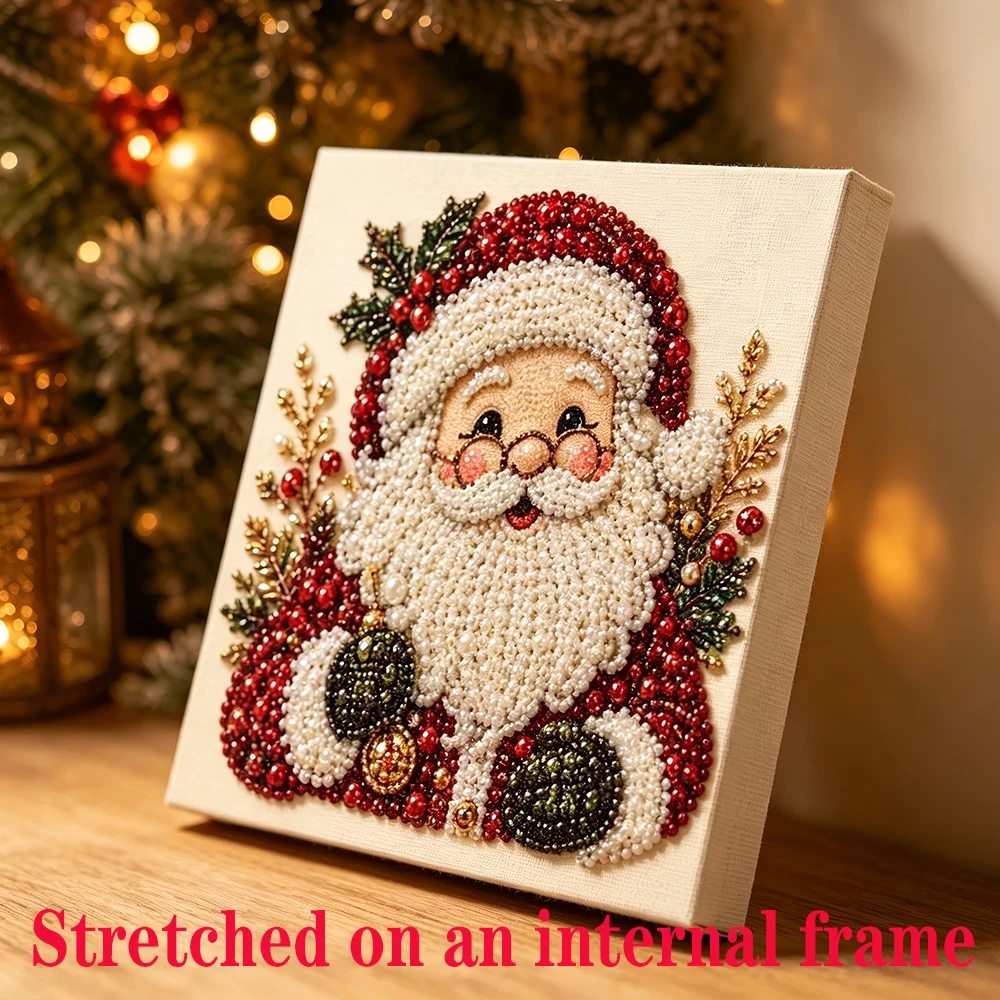 Framed Pearl Diamond Painting, Satisfying DIY Craft Gift, Perfect Home Decor, Christmas Project, Easy to Hang After Finishing
