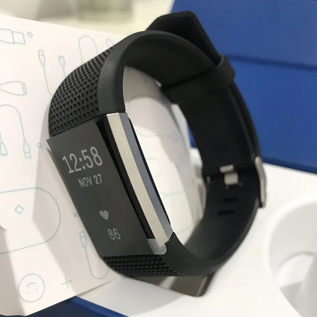 Fitbit Charge 2 Orologio da polso fitness con frequenza cardiaca, cinturino sportivo