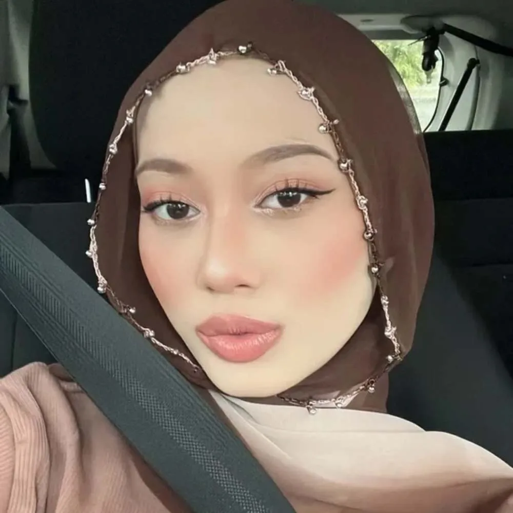 

Эластичный красочный платок из бисера, дышащий хиджаб, тюрбан с принтом и хвостом, однотонный универсальный шифоновый большой шаль для пары