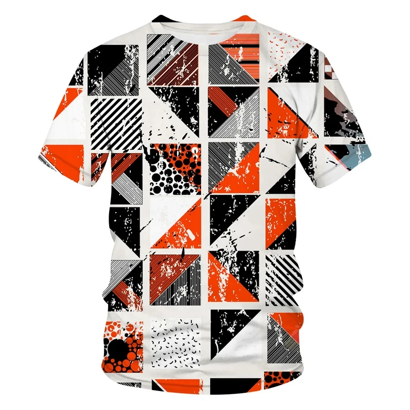 Summer Fashion Abstract Graffiti-art Men T-shirt Hip Hop Casual Personality Streetwear Leisure Printed O-neck Short Sleeve Tees