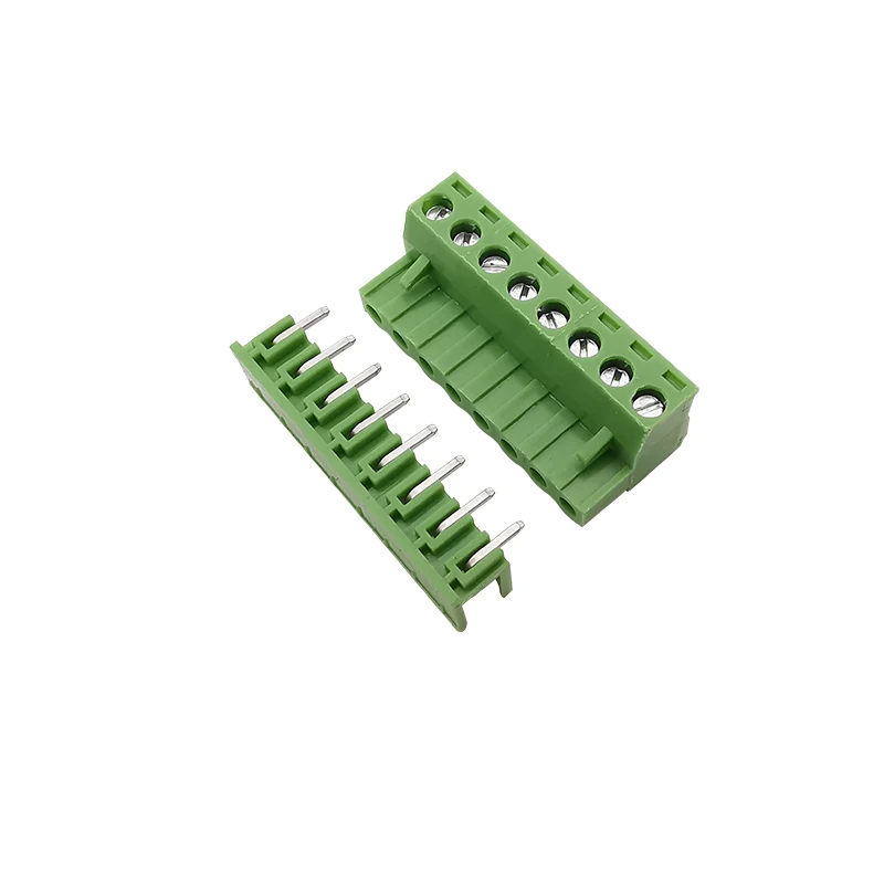 10Pairs 300V 10A 2EDG 5.08mm PCB Screw Terminal Block Connector Plug-Pin Right Angle Header Socket 2/3/4/5/6/7/8/9/10/12 Pin