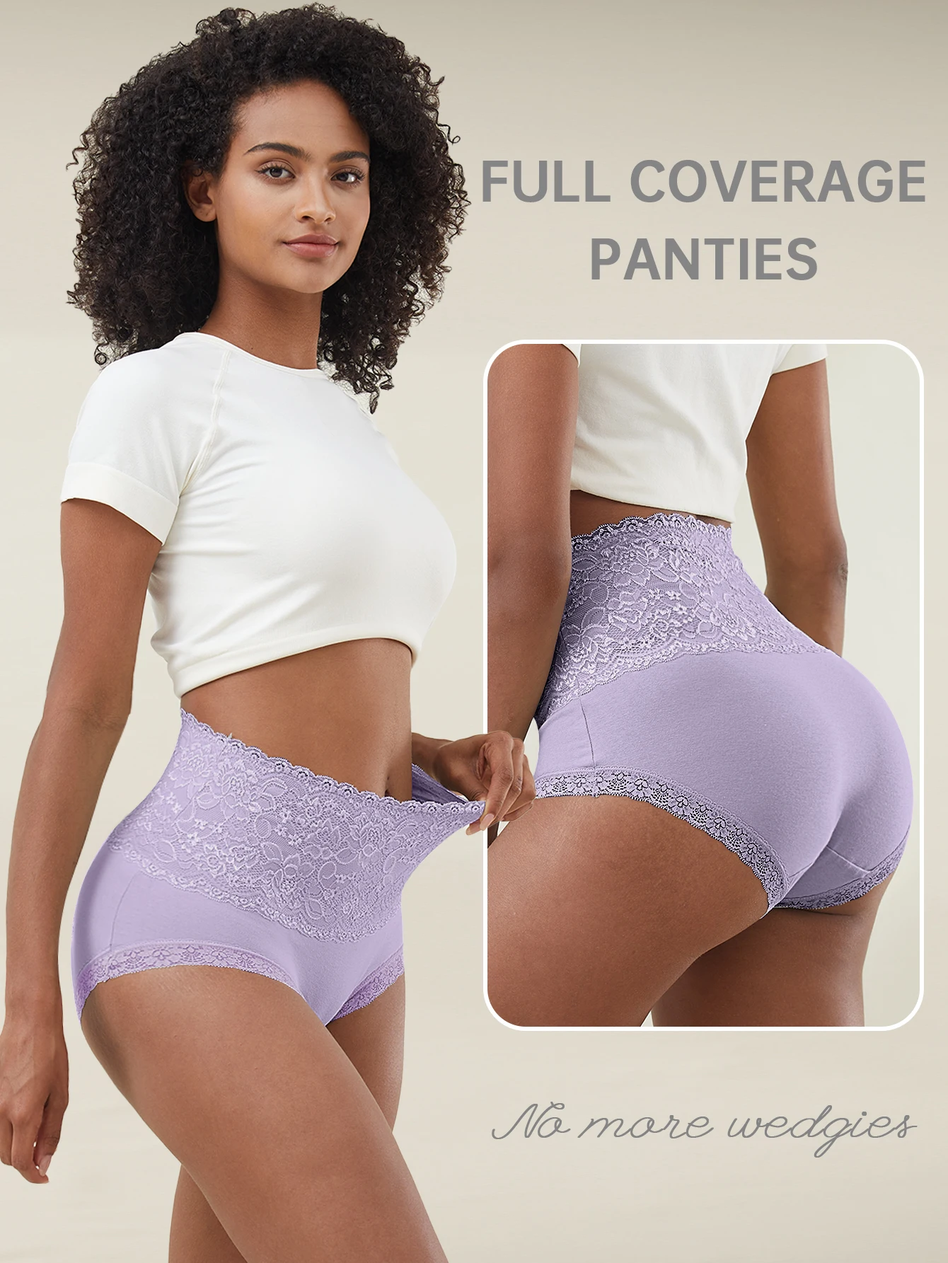 8 sztuk/zestaw Koronkowe Majtki Damskie Seksowne Majtki z Wysokim Stanem w Kwiaty Oddychające i Nawilżające Majtki Damskie Jednolite Kolory Wygodne Majtki