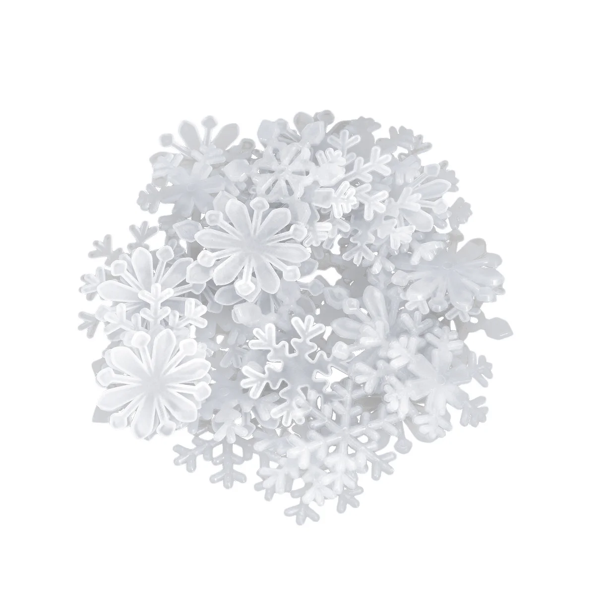 

50Pcs 3D Snowflake Wall Stickers Luminous Fluorescent Glow in Dark Christmas Decor Room Holiday Party Wall Art Decals