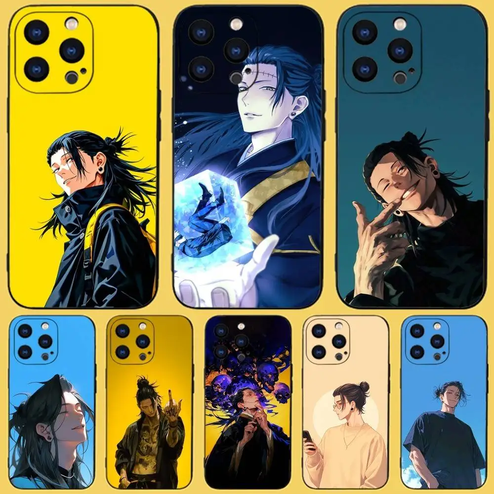 

G-Geto S-Suguru Anime Phone Case For iPhone 16,15,14,13,12,11,Pro,XS,Max,XR,Plus,E,SE4,Mini Black Fashion Cover
