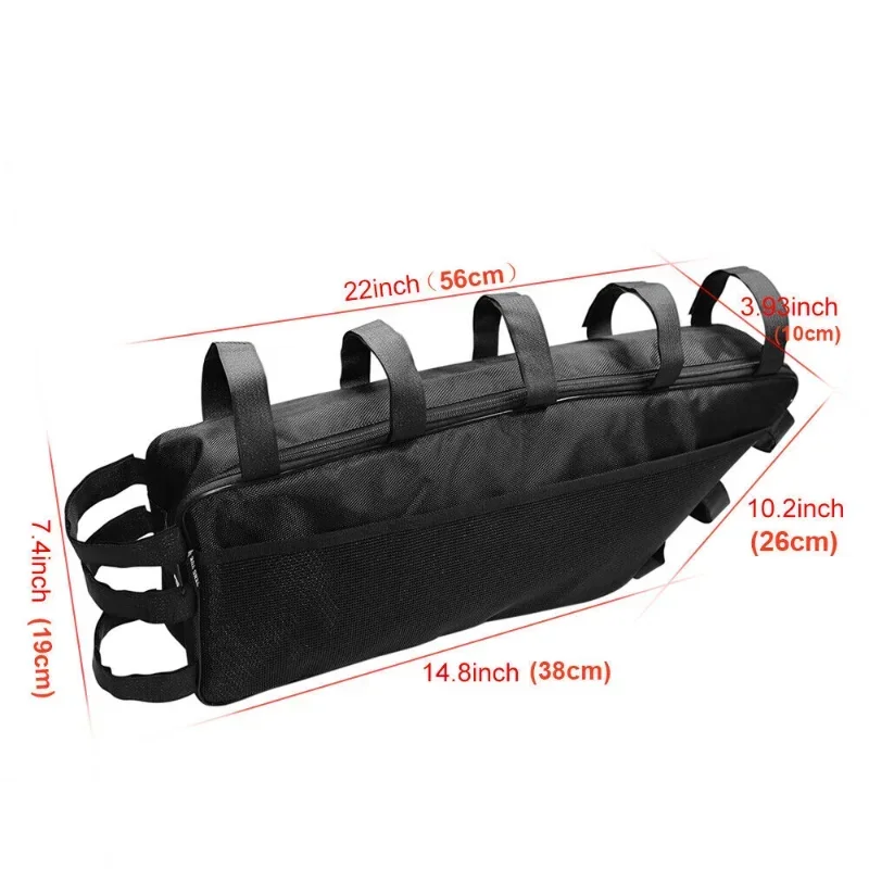 Electric Bike Trapezoid Bag Bicycle Rear Ebike Case 18650 Battery Pack Storage Large Capacity Frame Battery Hanging Bags