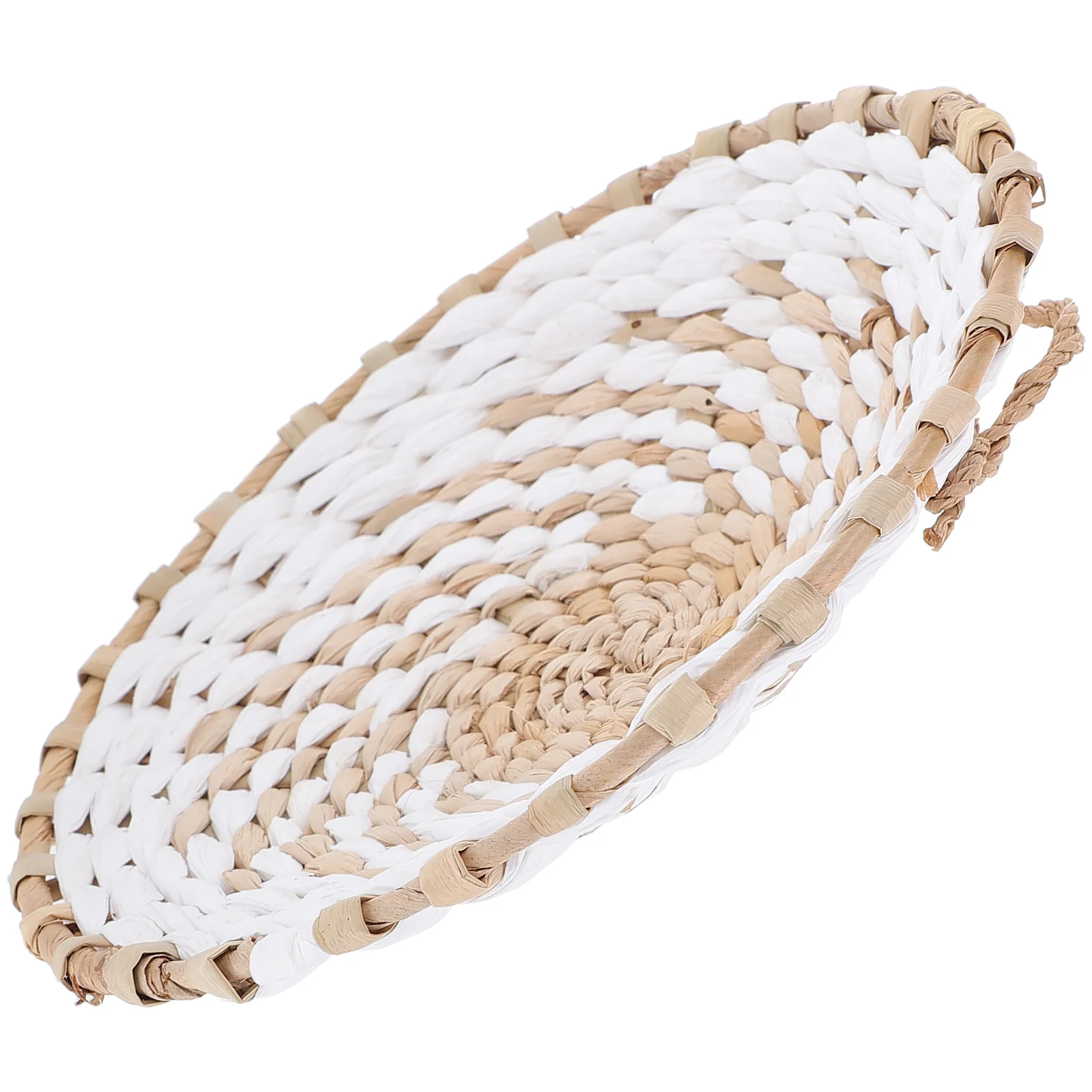 

1pc Bohemian Style Decor Home Hanging Decoration Bedroom Garden Balcony Durable Lightweight Rustic Woven Basket Art Unique Plate