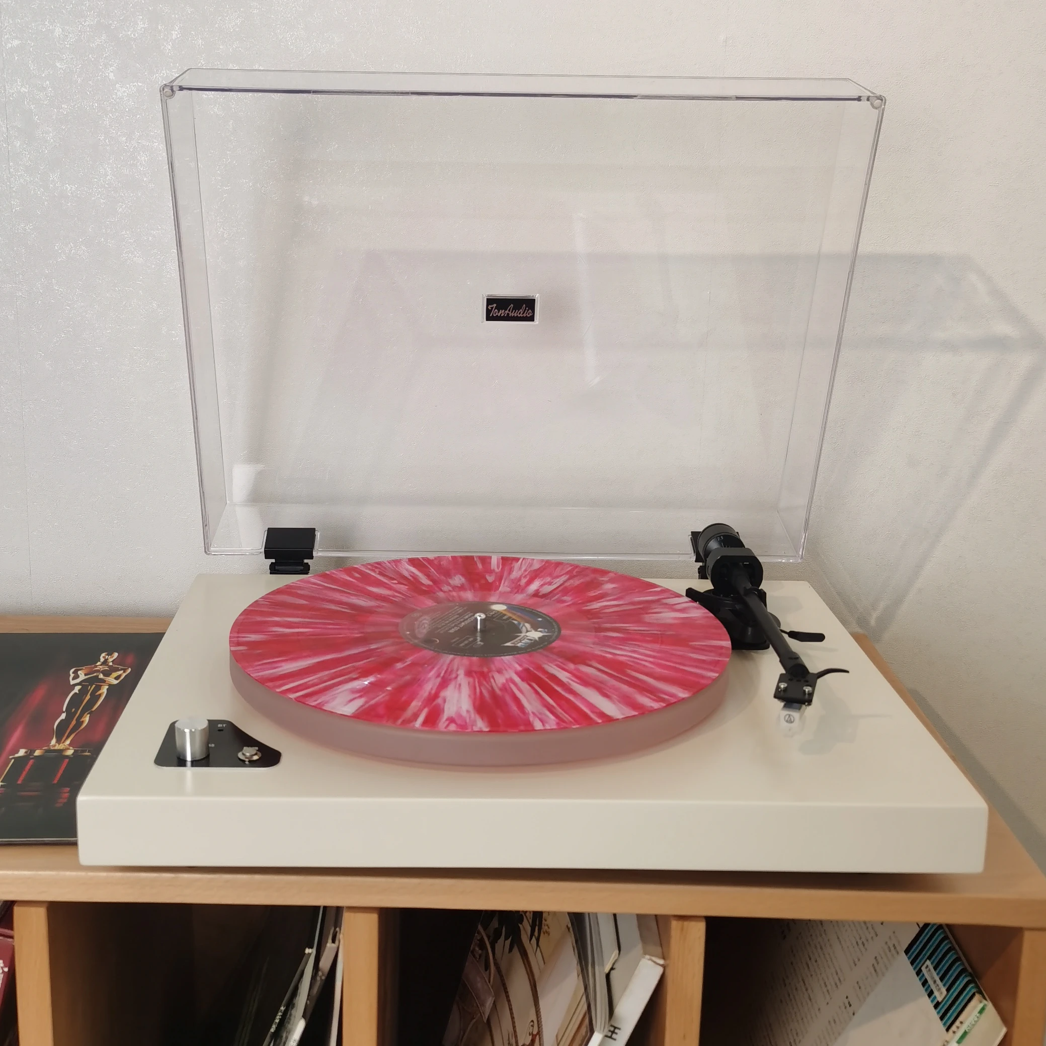 

Modern Vintage 3-Speed Record Player Turntable Phonograph with Speakers Audio Video Accessory for Vinyl Music Listening