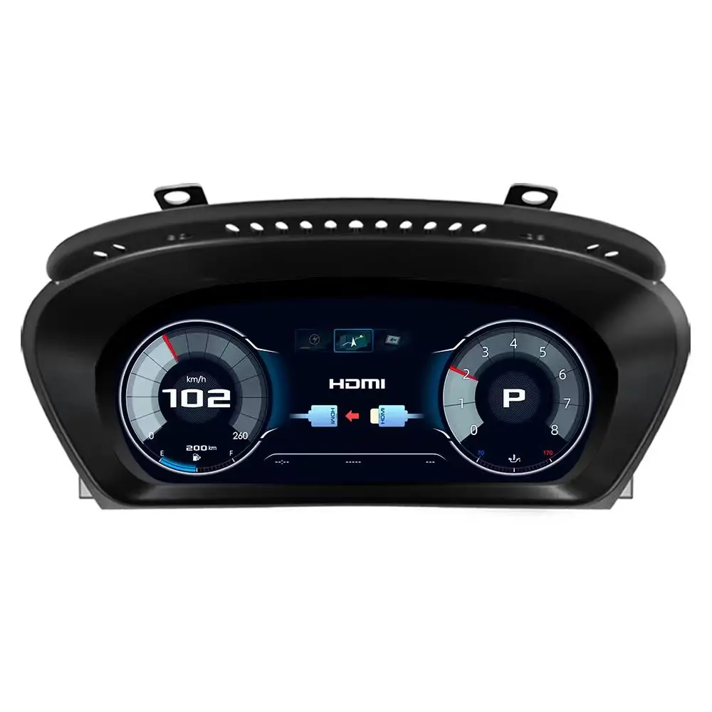 Navidigital 12,3' Armaturenbrett für BMW 5er E60 E61 X5 E70 XG E713er E90 E91 E92 Baujahre 2003-2013 Digitales Kombiinstrument mit Unterstützung für Carplay Android Auto HDMI-Panel LCD-Tachometer