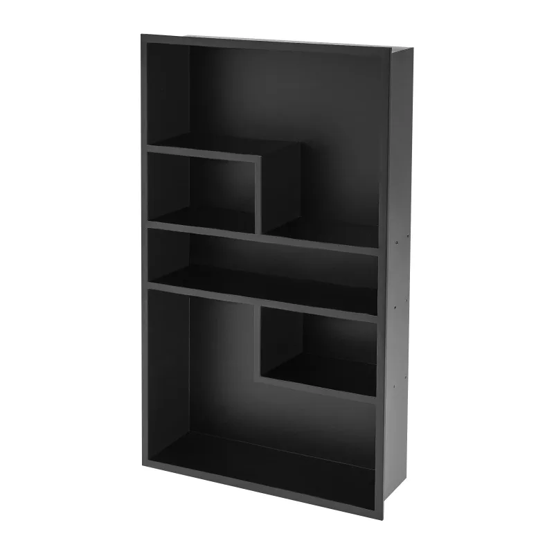 Bathroom Wall Niche, 304 Stainless Steel Shower Niche 50kg Load, Recessed Storage Cabinet with Dividers for Bathroom