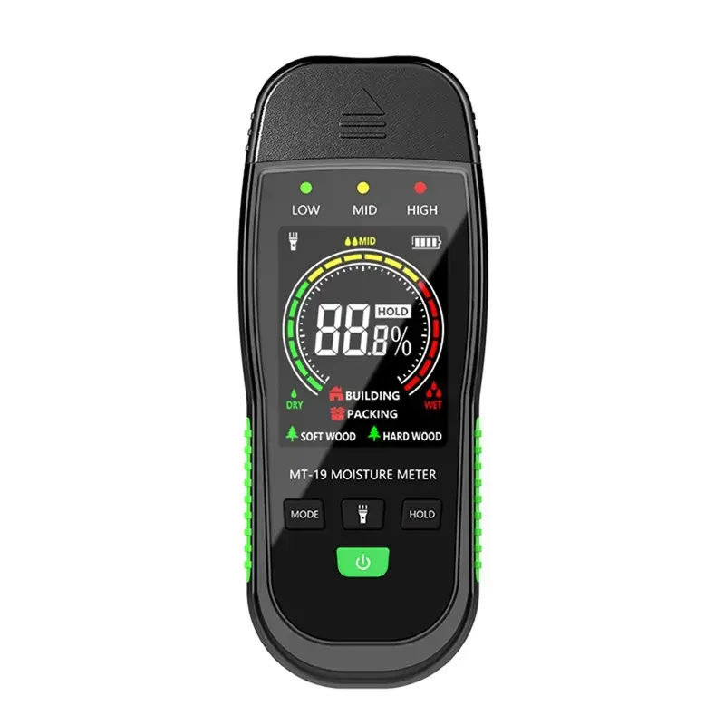 New color screen wood moisture meter wall moisture content test carton humidity detection cement brick moisture tester