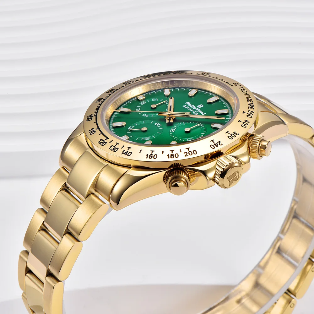 2025RollsTimi أحدث ساعة رجالي فاخرة ساعة ميكانيكية أوتوماتيكية قمة الموضة الياقوت ساعة بمرآة صناديق هدايا الأعمال للرجال