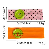 Serre-tête à grands boutons de haute qualité, style vintage, motif à pois, en polyester antidérapant, style rétro 6