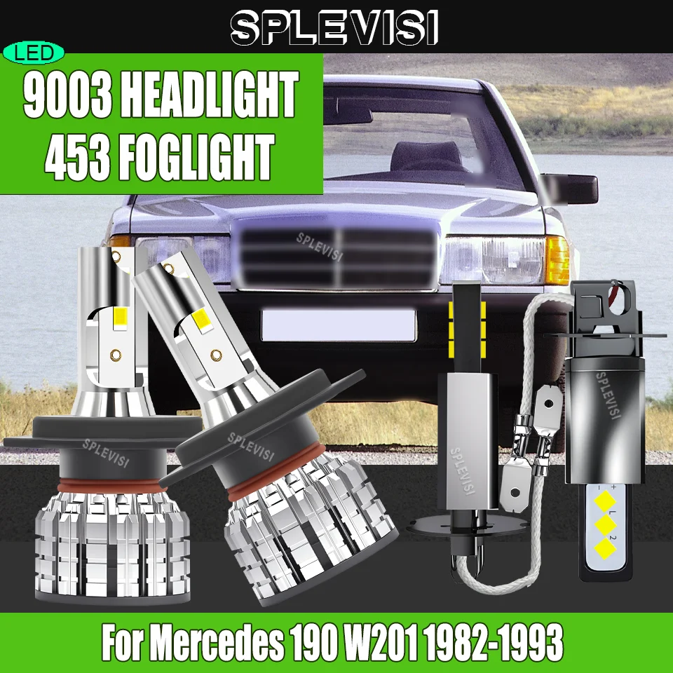 Quick-Response Dustproof LED Headlight Foglight For Mercedes 190 W201 1982 1983 1984 1985 1986 1987 1989 1990 1991 1992 1993