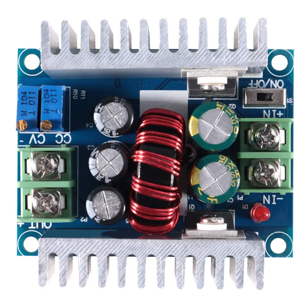 300W 20A CC moduł obniżający CV regulowany konwerter doładowania prąd stały sterownik zasilania DC 6-40V do 1.2-36V napięcie