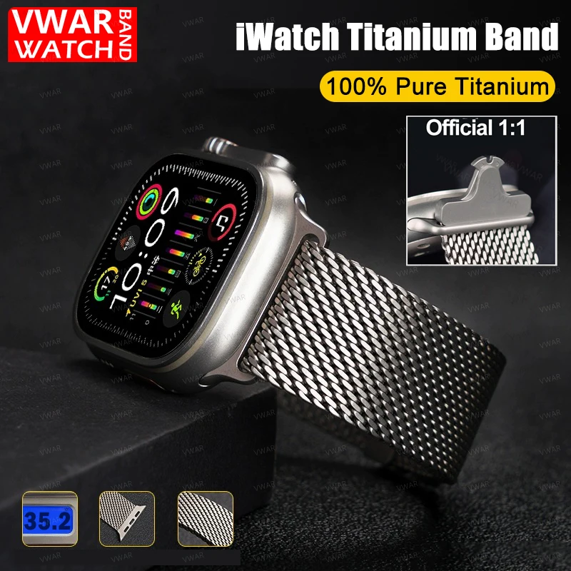 titanium-band-for-apple-watch-series-11-10-9-8-7-se-iwatch-ultra-3-2-49mm-natural-titanium-milanese-loop-strap-parachute-buckle