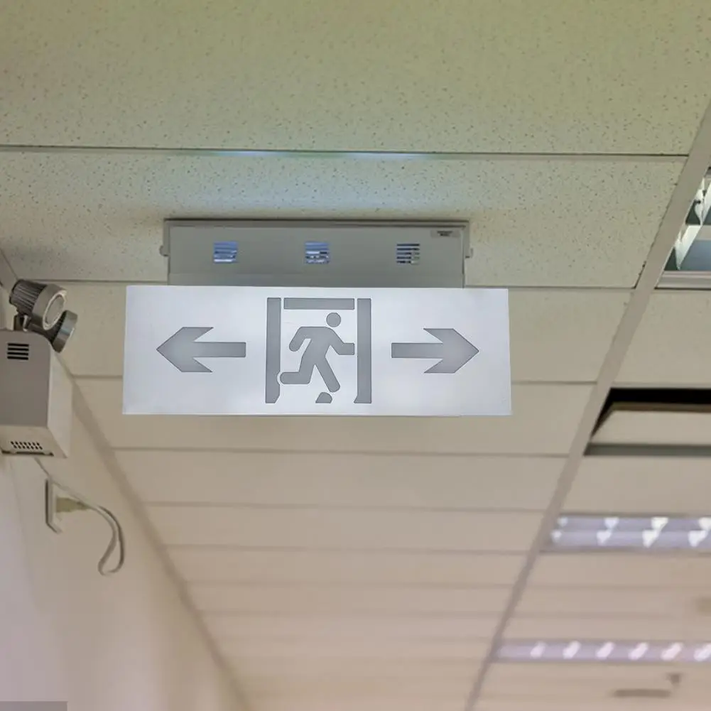 Luz de salida de emergencia de alto lúmenes, luz de Salida Led verde para evacuación de seguridad, fácil instalación, emergencia con ancho para súper