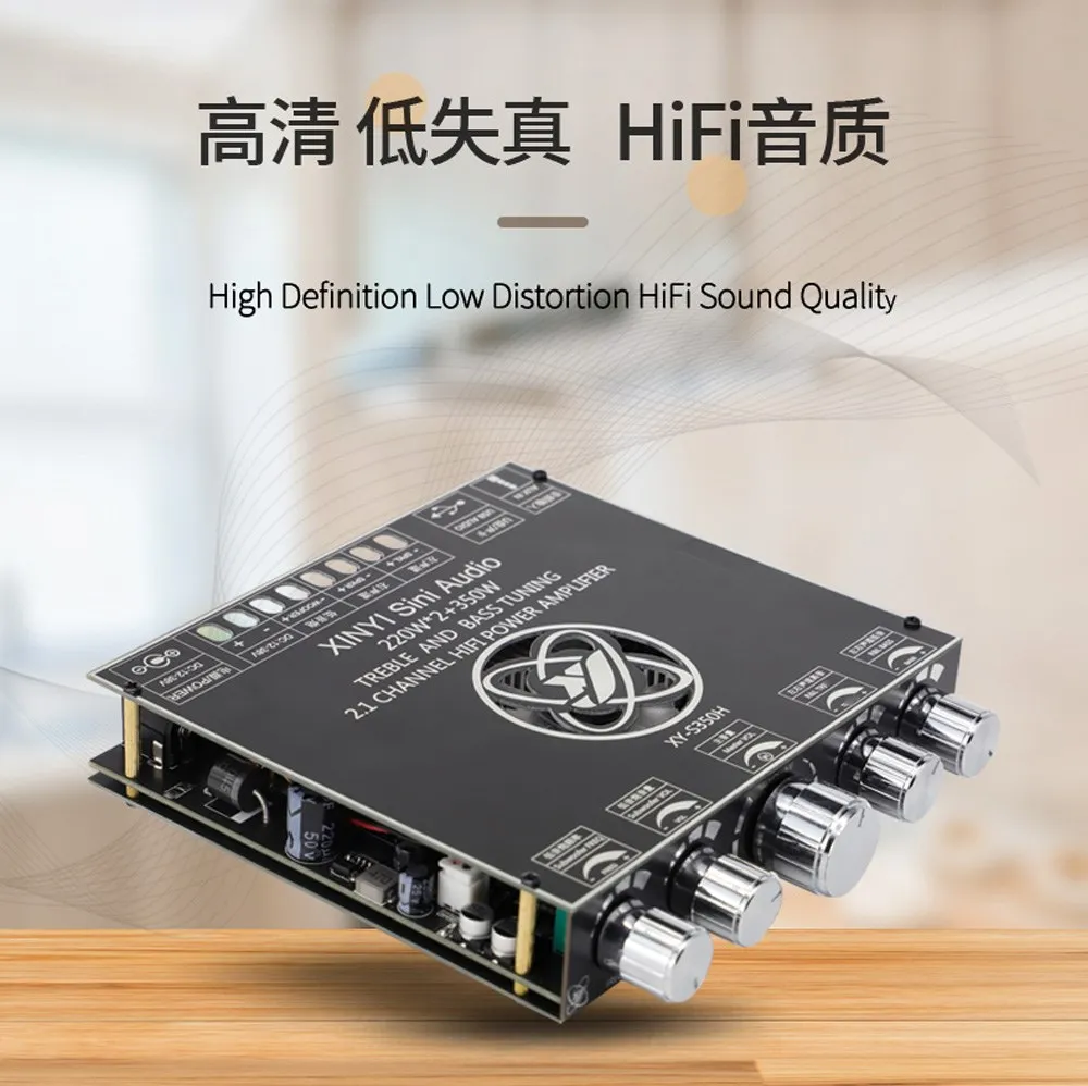 2.1 Channel TPA3251 Bluetooth Power Amplifier Board Module High And Low Subwoofer 220W*2+350W Super 7498E