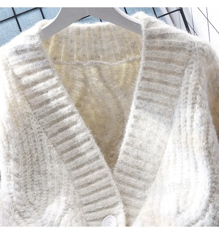 Sweater Cardigans Button Woman Top Autumn Winter Knitted Korean Loose Long Sleeve Elegance Sweet Casual Young Fairycore