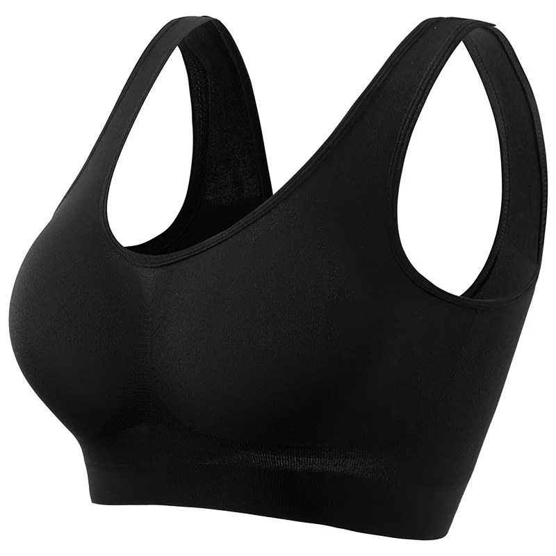 Plus Size Women's Underwear Push Up Bra for Small Busts Wire Free Yoga Sports Bra Thin with Padded Sexy Vest