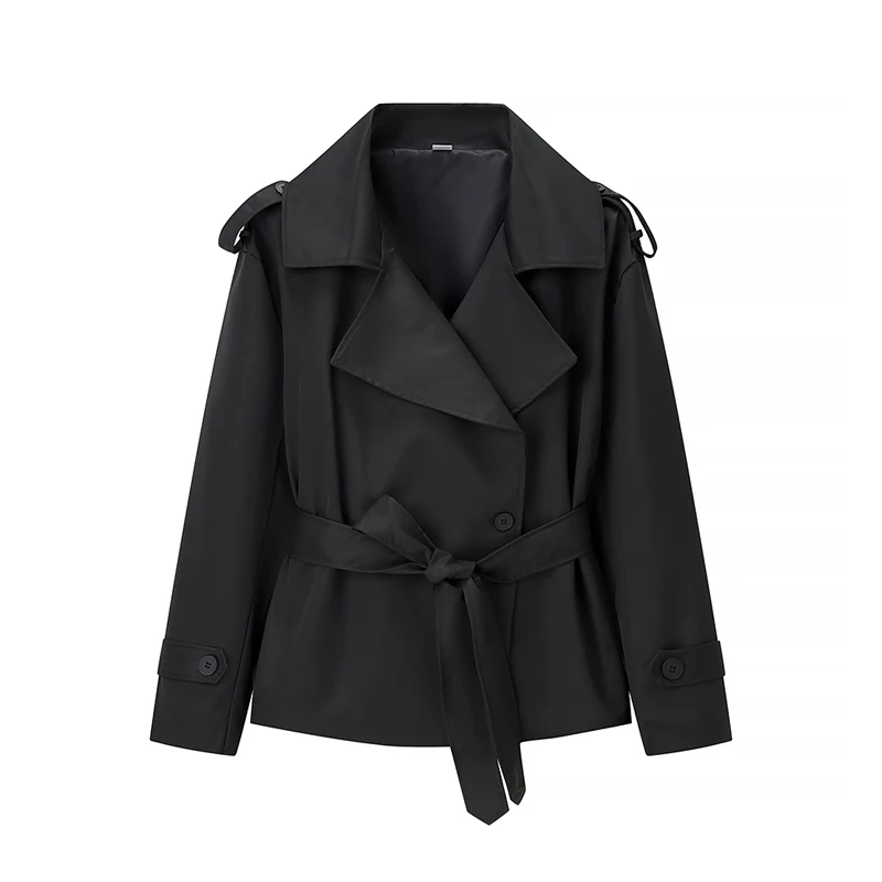 Elegant Lace Up Solid Overcoat Women Chiclapel Collar Button Full Sleeve Loose Coat Autumn Female Street New Oversize Outerwear 18 Sdc86c99d9ef64569b75f27ea682185bfT