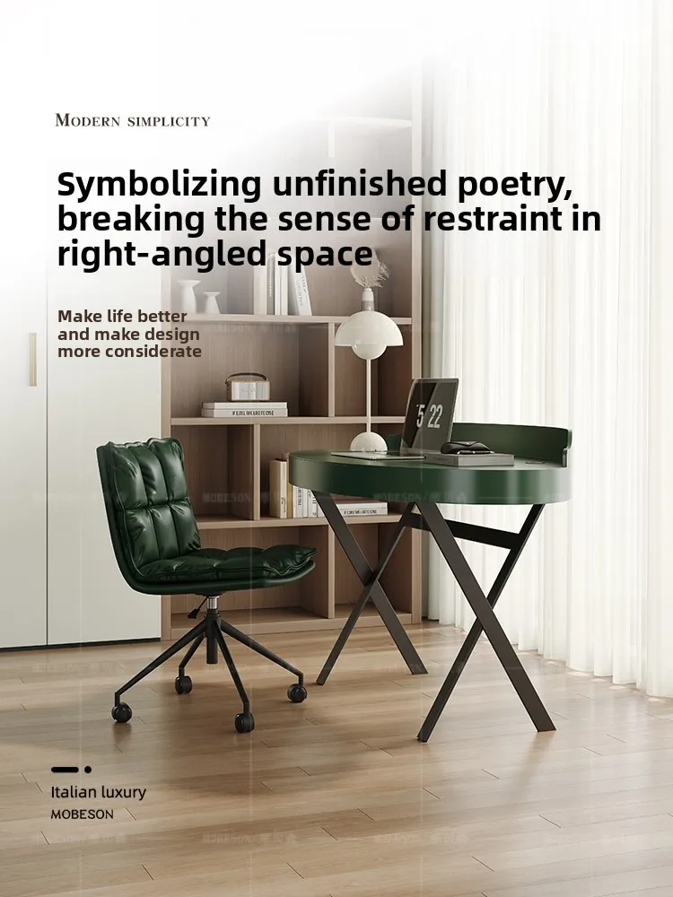 Italian minimalist computer desk home desk light luxury high-end bedroom study writing  worktable