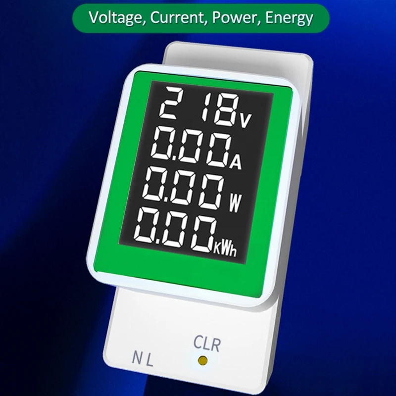 Din السكك الحديدية Wattmeter الفولتميتر مقياس التيار الكهربائي AC50-300V فولت أمبير عامل الطاقة للوقت الطاقة الجهد الحالي هبوط