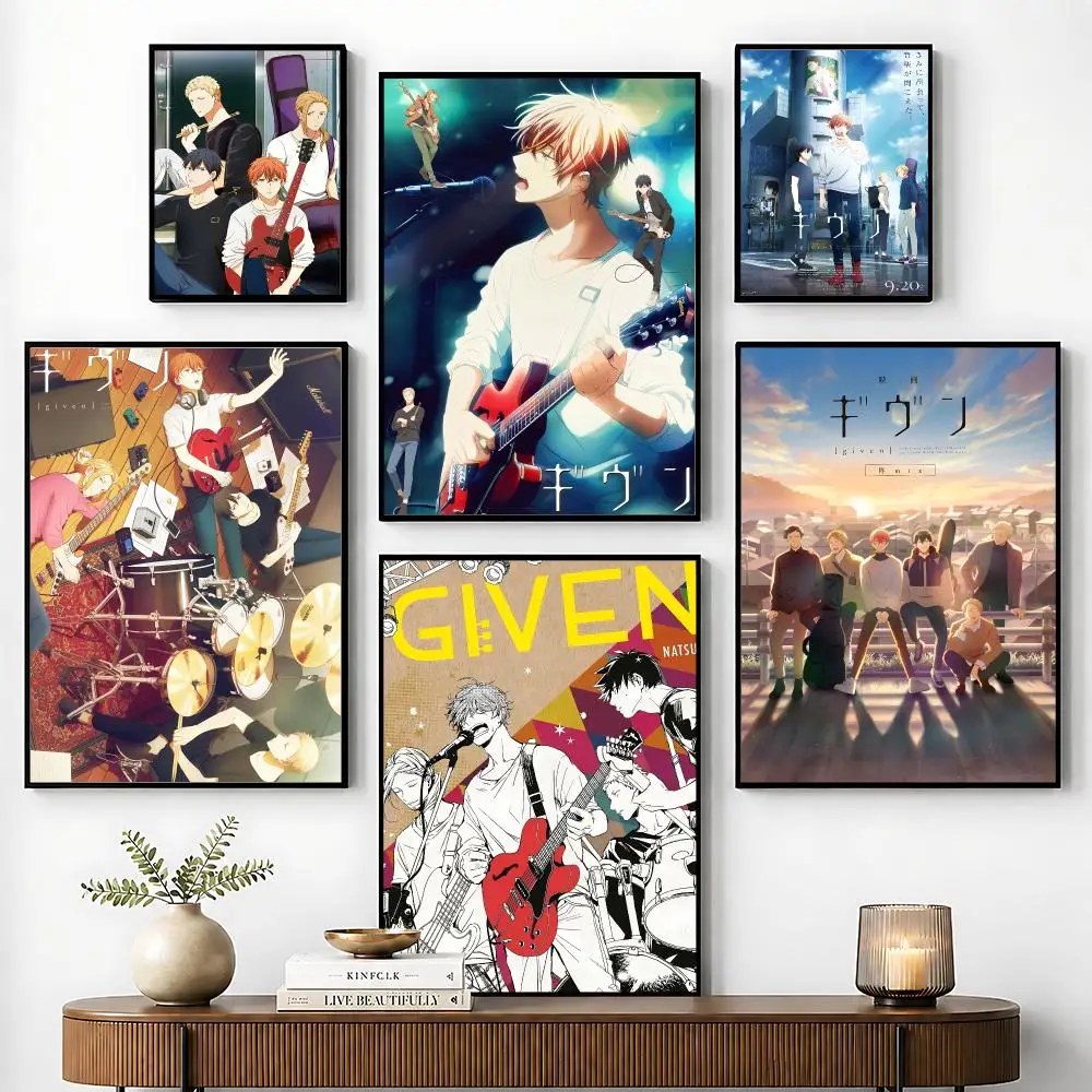Japanses Manga Given Movie Poster Perfect Sticker Self Adhesive for Office Home Theater Wall Art Decor Fancy Gift