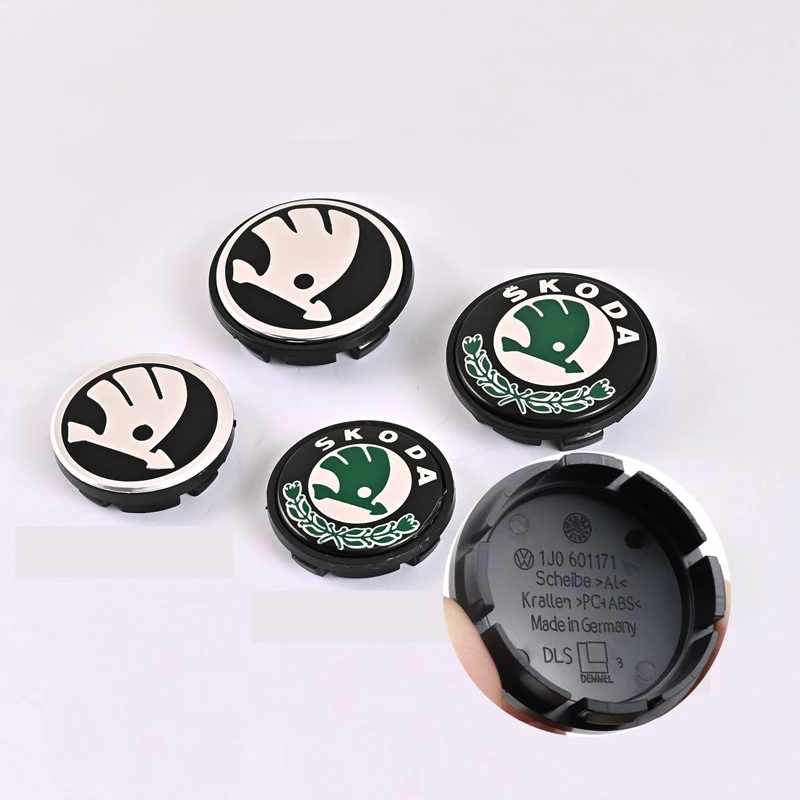 20Pcs 56mm Wheel Center Caps Aluminum Domed Sticker Logo Alloy Badge For Skoda Rapid Octavia A5 RS Kodiaq Fabia A7 Accessories