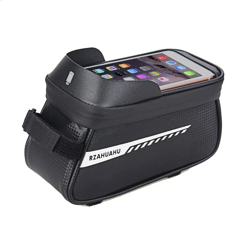 Fahrrad-Vorderrahmentasche, Wasserdichte Handytasche mit Touchscreen-Funktion, Wasserdichte Satteltasche, Fahrradzubehör – Detail 5