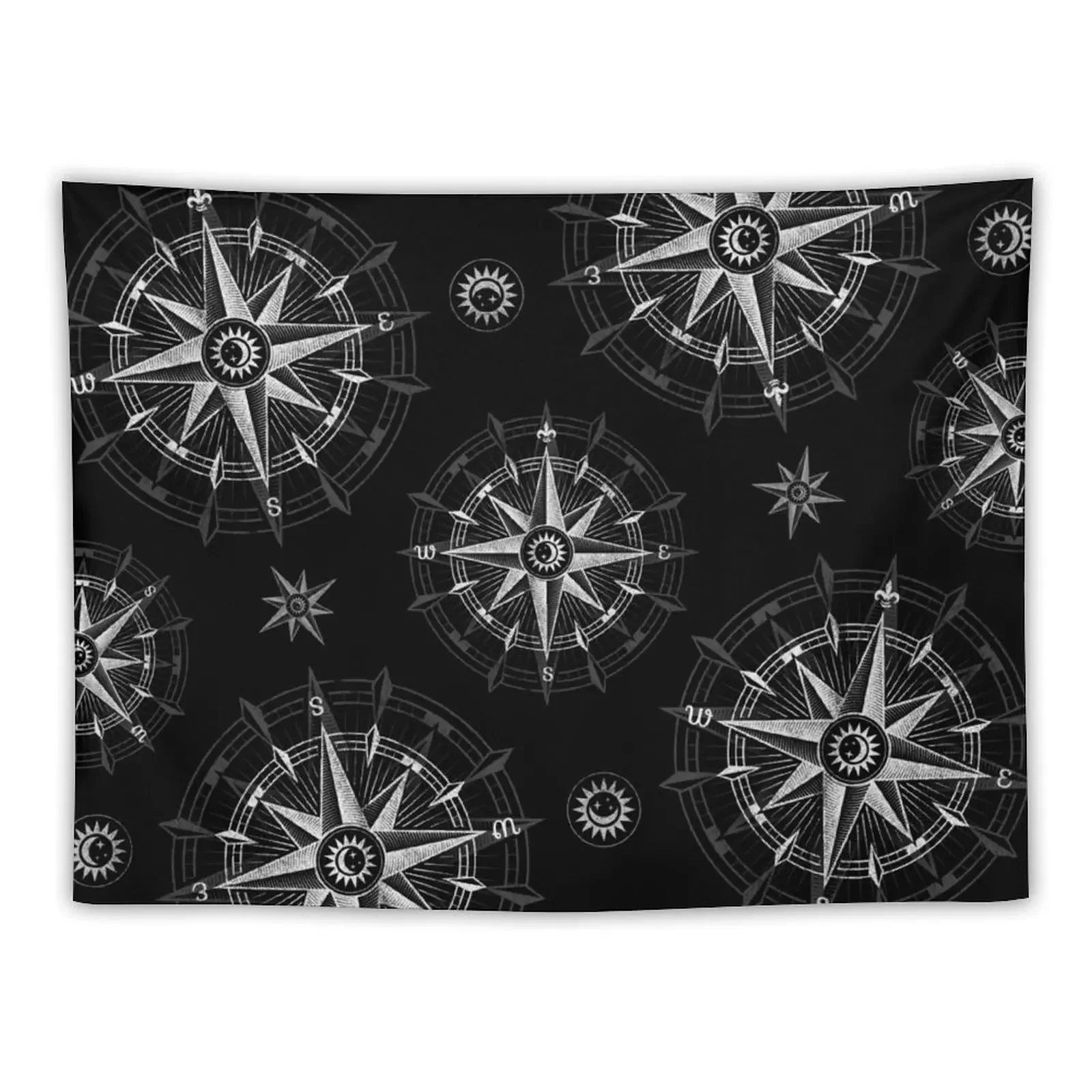 

Compass Rose Tapestry Wall Hanging Wall Aesthetic Home Decor Art Mural Bedroom Deco Tapestry