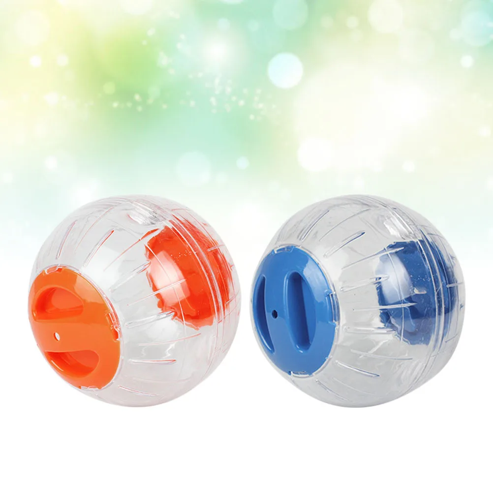 

2Pcs Hamster Running Ball Crystal Bright Colors Interactive Rolling Energize Pet Exercise Hamster Toys Pet Toys