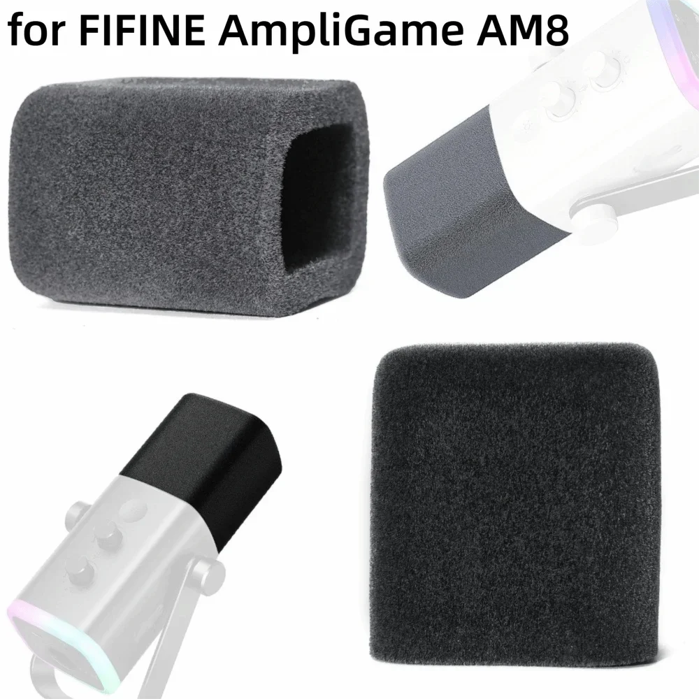 

1pcs Replacement Mic Windscreen Cover Noise Reduction Windproof Pop Filter Cover Flocked Sponge Foam for FIFINE AmpliGame AM8