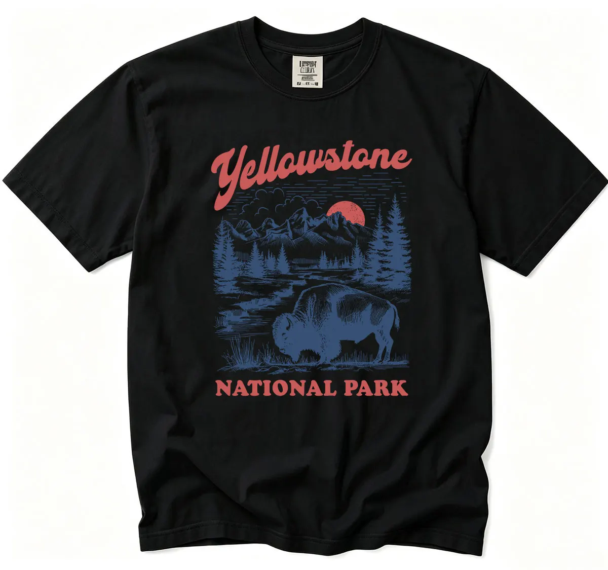 Yellowstone National Park Buffalo Animal Funny Meme T-Shirt für Männer und Frauen, Vintage-Mode, übergroßes, hochwertiges T-Shirt aus 100 % Baumwolle – Detail 5