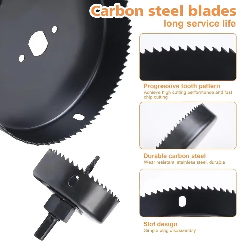 

19-127 mm Size Hole Opener Bit Round Case Drilling Cutting Set Kit Woodworking Precision Board Cutter Carpentry Tool