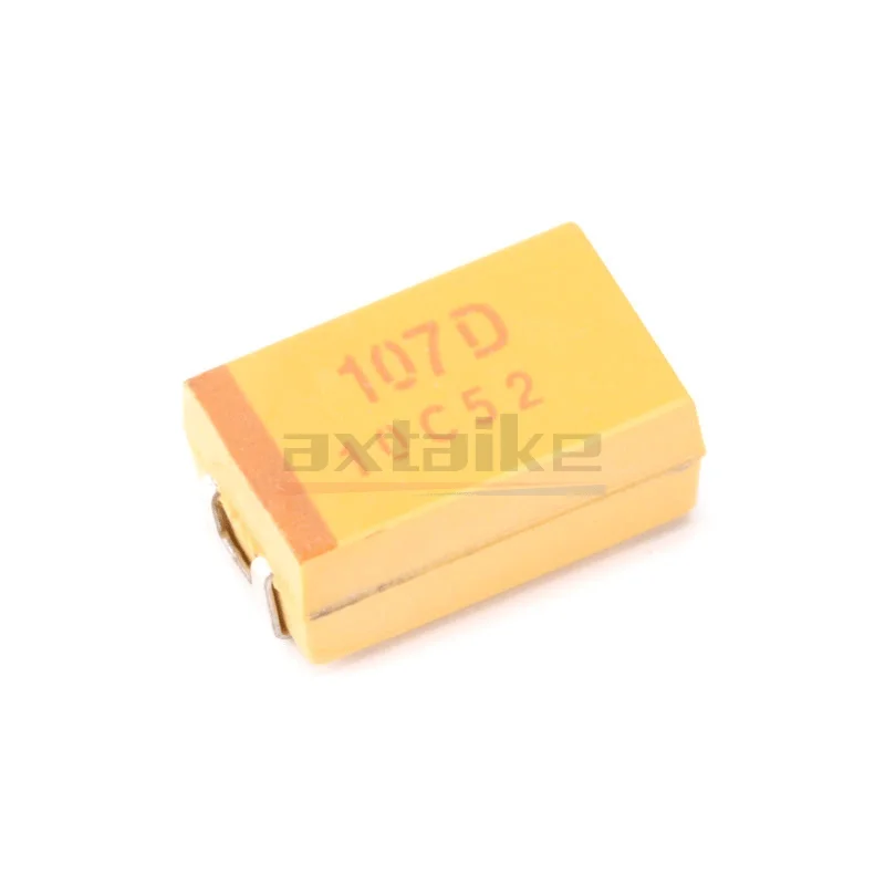 10 قطعة 100 فائق التوهج 6.3V 10V 16V 20V 107 107K B C D 3528 6032 7343 10% SMD 107J 107A 107C 107D التنتالوم مكثف