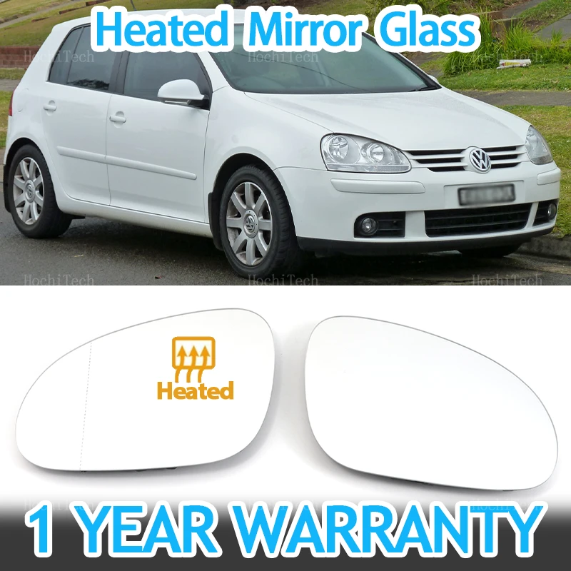 For VW GOLF 5 GTI V MK5 Jetta Passat B5.5 B6 Sharan Superb EOS Side Mirrors Reflective Lens Rearview Mirror Glass Lenses