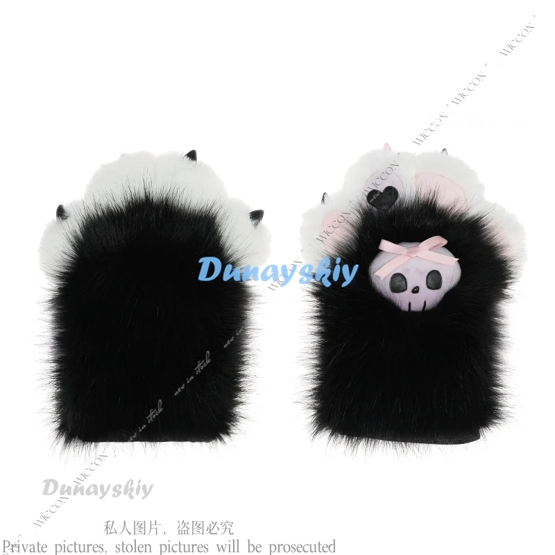 Furry Claw Gloves Cosplay Animal Comic-con Props Fursuit Dog Claw Fashion Woman Man Creative Sweet Cool Role Play Halloween