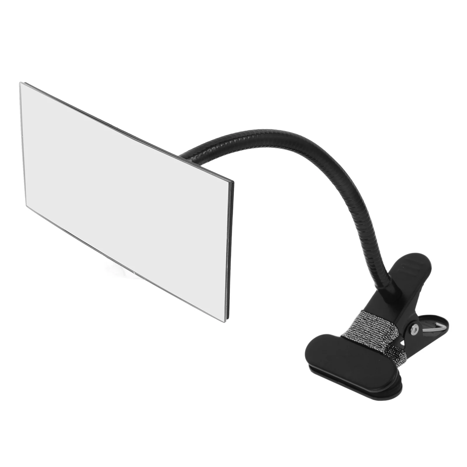 

Clip on Security Mirror Black Convex Cubicle Mirror Desk Computer Monitor to See Behind You for Personal Safety and Office Use