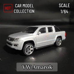 1/64 VW Amarok Pickup Replica Metal Mini Truck Car Model Miniature Art Vehicle Figure Diecast Ornament Kid Boy Xmas Gift Toy