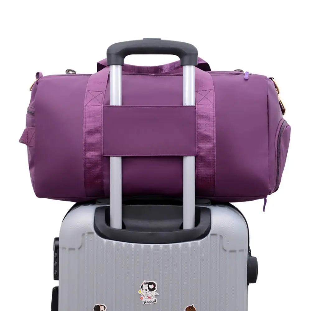 حقيبة يد للسفر ذات سعة كبيرة، فصل جاف ورطب، حقيبة رياضية للصالة الرياضية مقاومة للماء مع حجرة للأحذية متينة #4